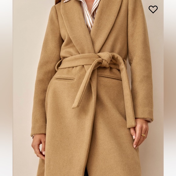 Reformation Downing Coat in Camel - Picture 2 of 8